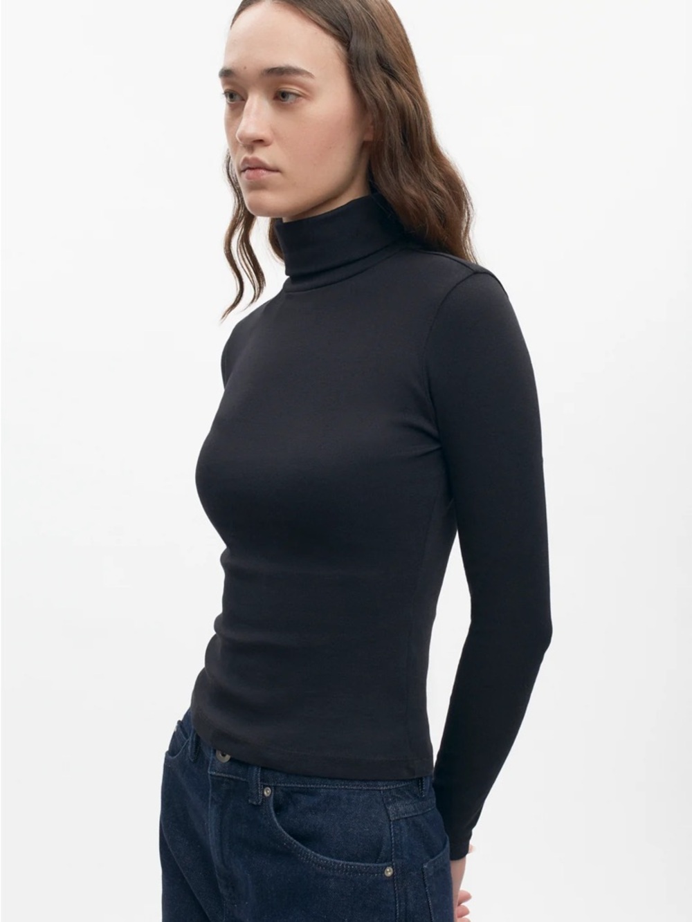 KOTN Fitted Black Turtleneck